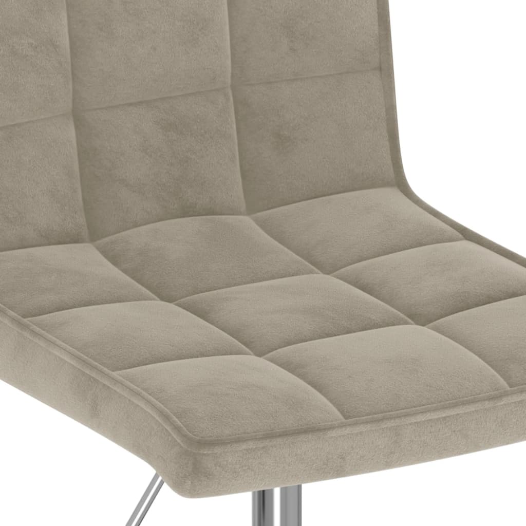 Scaune de bucatarie pivotante, 4 buc., catifea, gri deschis, model 16 — imaginea 8