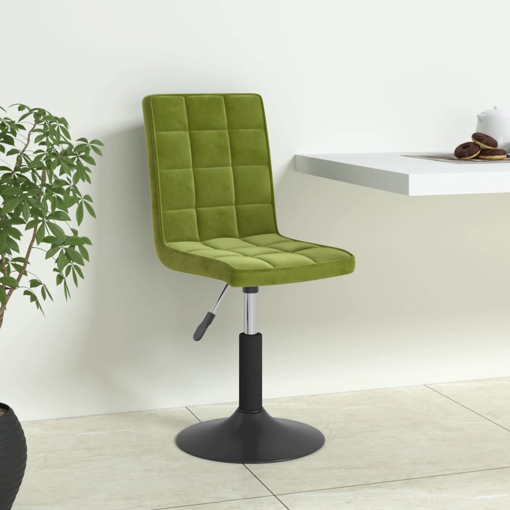 Scaune de bucatarie pivotante, 4 buc., catifea, verde deschis, model 22 — imaginea 3
