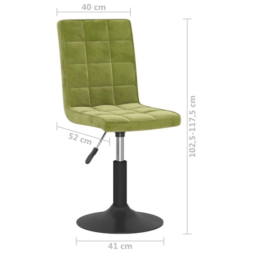 Scaune de bucatarie pivotante, 4 buc., catifea, verde deschis, model 22 — imaginea 4