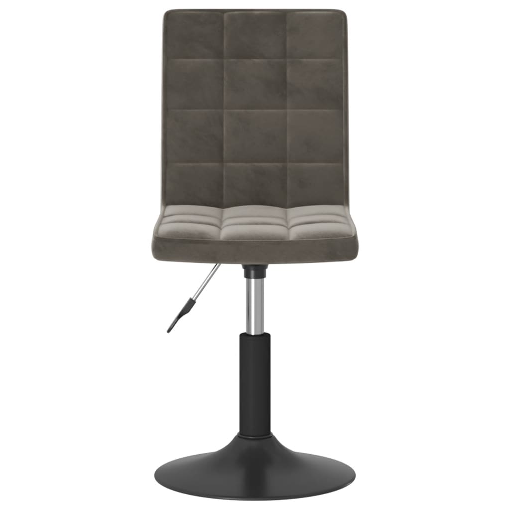 Scaune de bucatarie pivotante, 4 buc., catifea, gri inchis, model 25 — imaginea 2