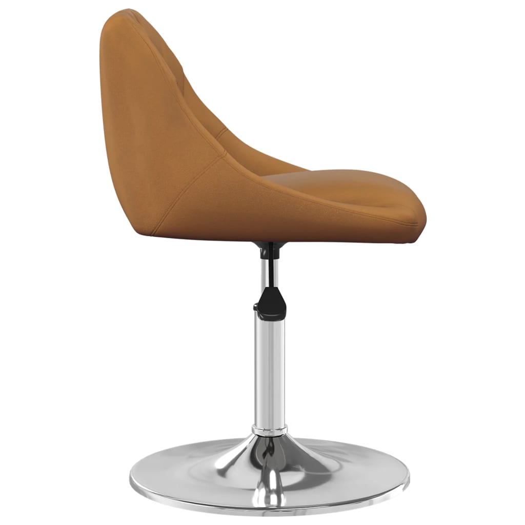 Scaune de bucatarie pivotante, 4 buc., catifea, maro, model 1 — imaginea 2