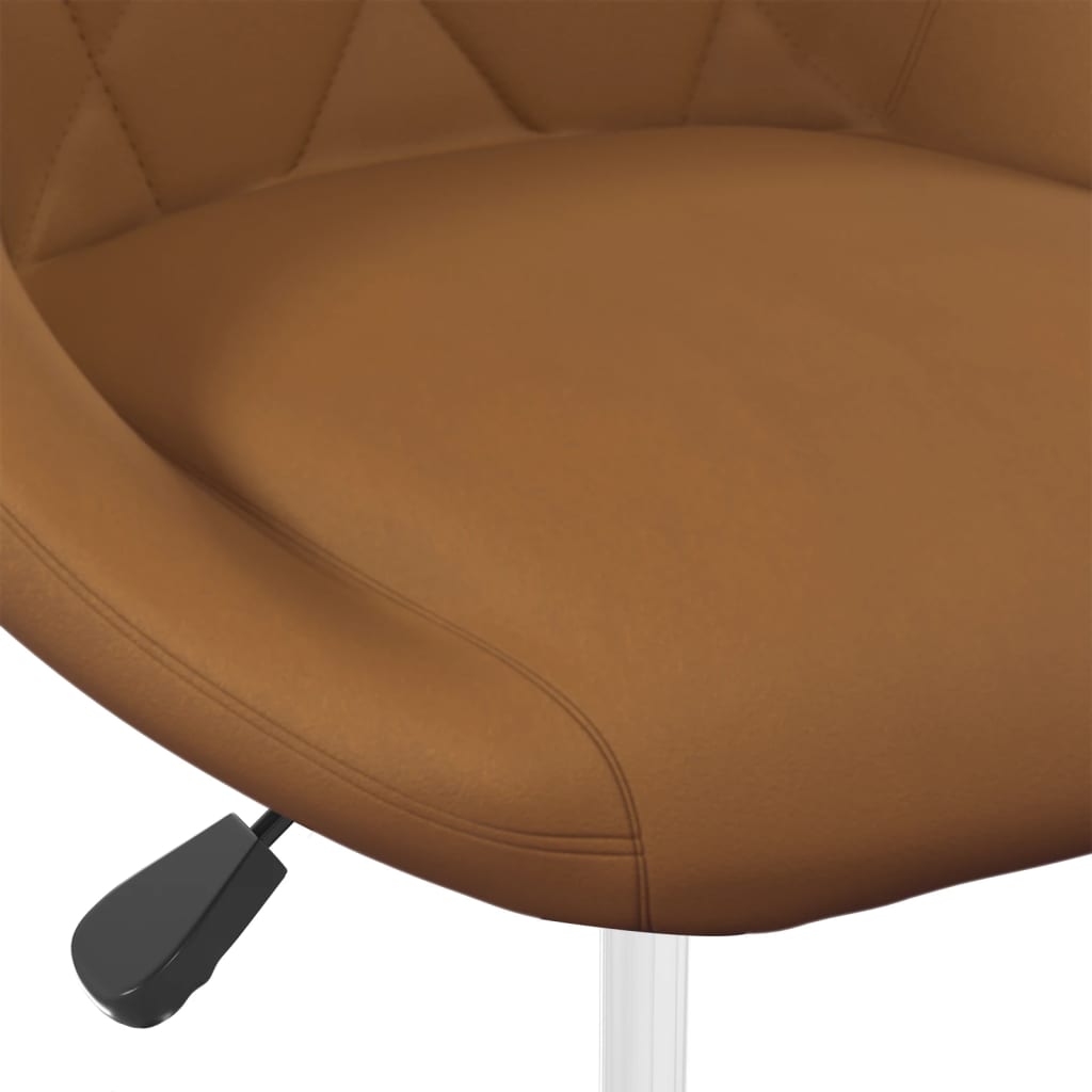 Scaune de bucatarie pivotante, 4 buc., catifea, maro, model 1 — imaginea 8