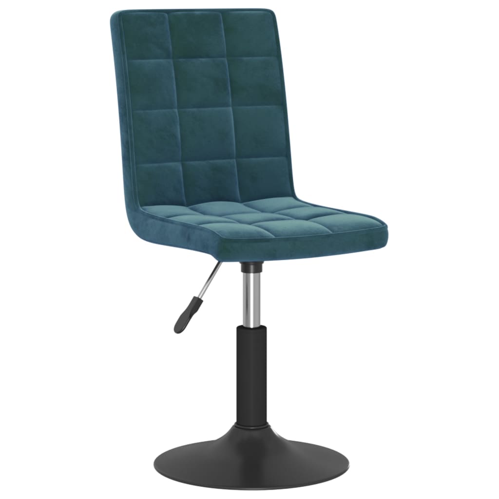Scaune de bucatarie pivotante, 6 buc., catifea, albastru, model 4 — imaginea 4