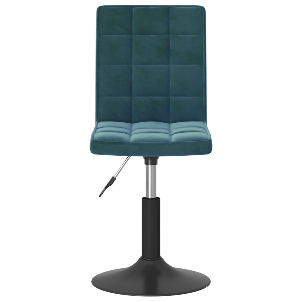 Scaune de bucatarie pivotante, 6 buc., catifea, albastru, model 4 — imaginea 7