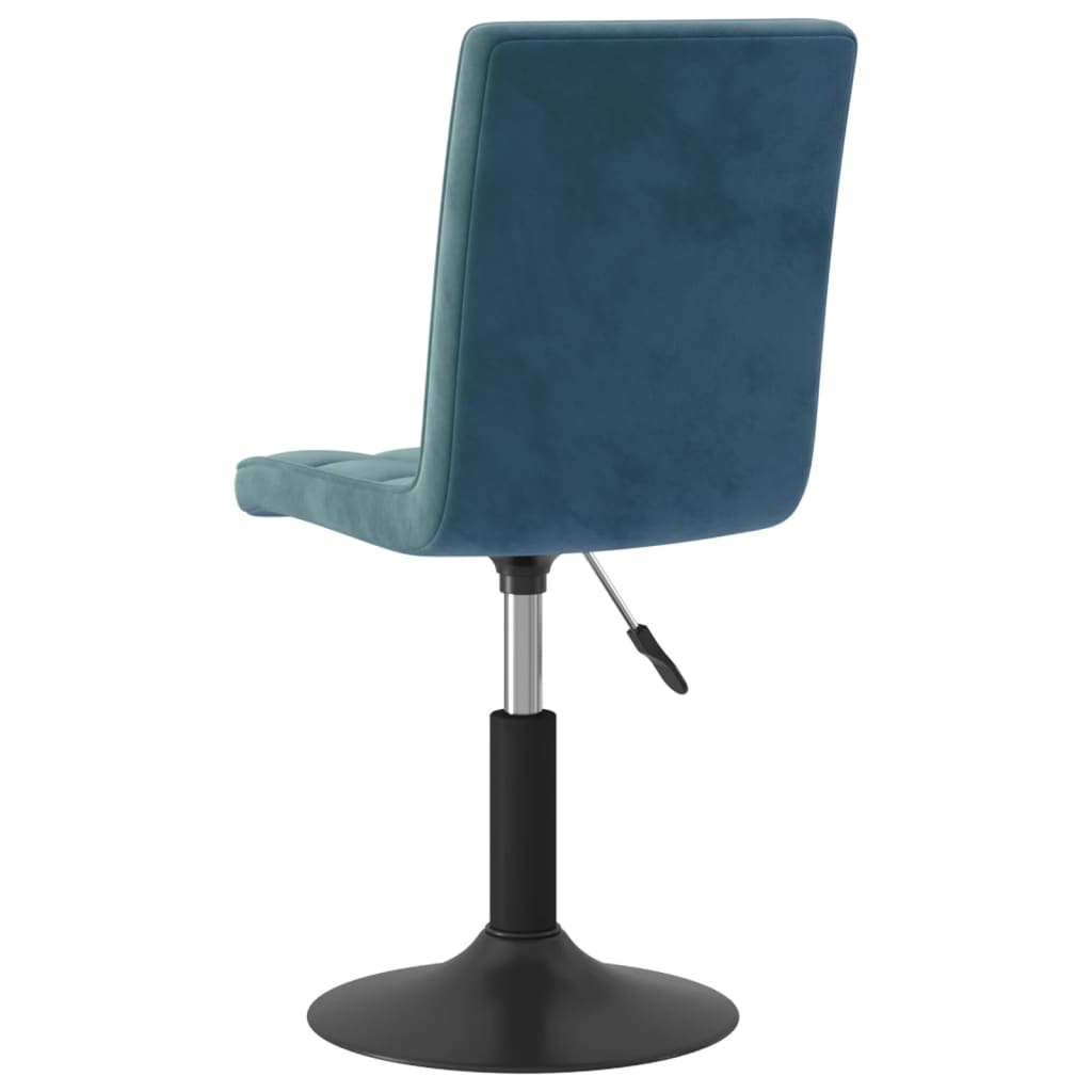Scaune de bucatarie pivotante, 6 buc., catifea, albastru, model 4 — imaginea 8