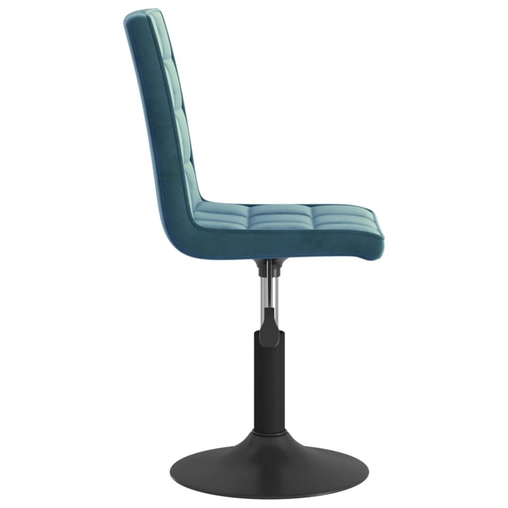 Scaune de bucatarie pivotante, 6 buc., catifea, albastru, model 4 — imaginea 9