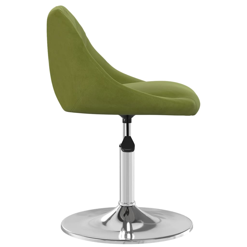 Scaune de bucatarie pivotante, 4 buc., catifea, verde deschis, model 44 — imaginea 3