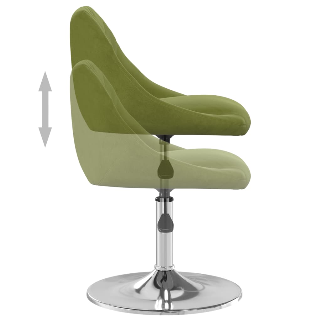 Scaune de bucatarie pivotante, 4 buc., catifea, verde deschis, model 44 — imaginea 7