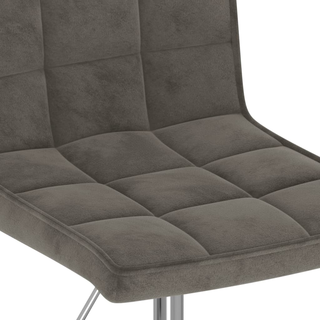 Scaune de bucatarie pivotante, 6 buc., catifea, gri inchis, model 47 — imaginea 5