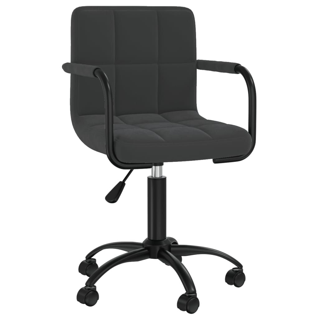 Scaune de bucatarie pivotante, 6 buc., catifea, negru, model 10 — imaginea 2