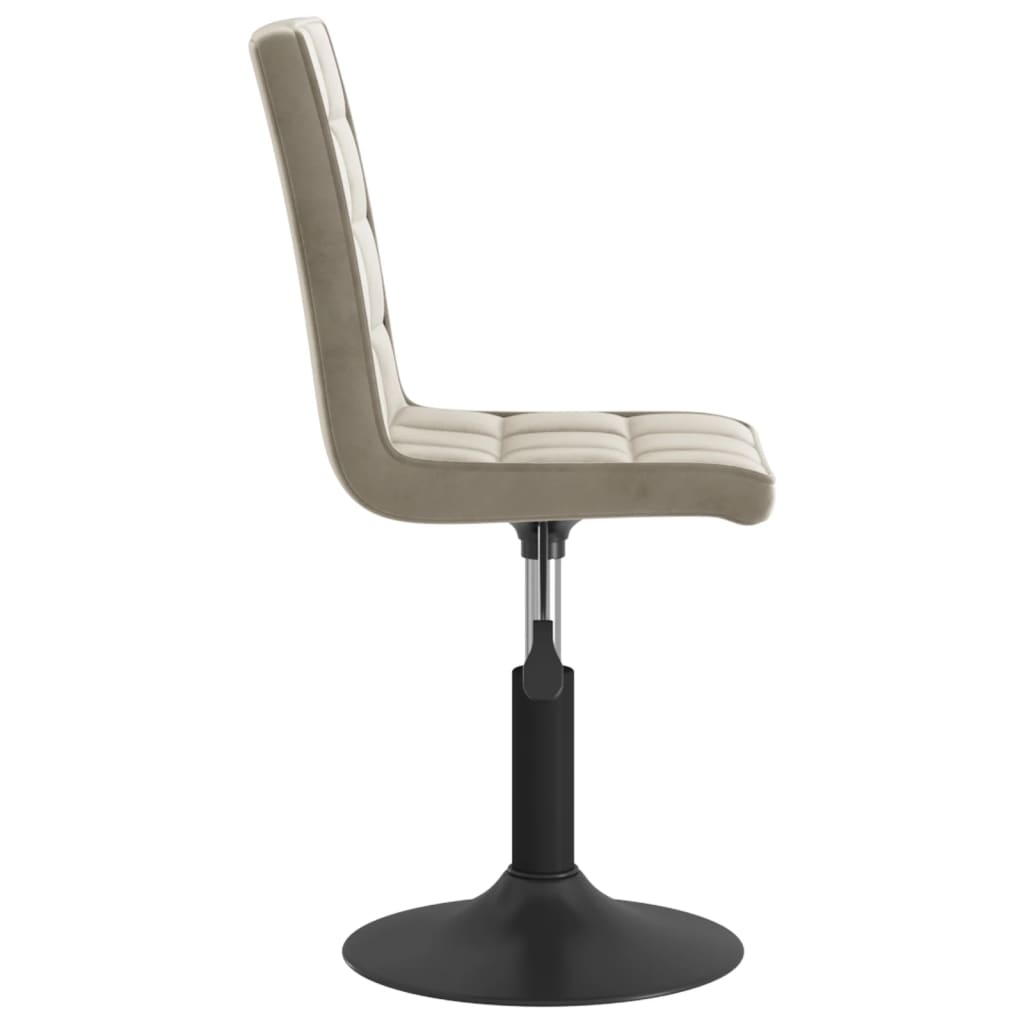 Scaune de bucatarie pivotante, 6 buc., catifea, gri deschis, model 48 — imaginea 7