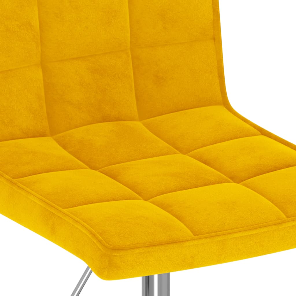 Scaune de bucatarie pivotante, 6 buc., catifea, galben mustar, model 16 — imaginea 8