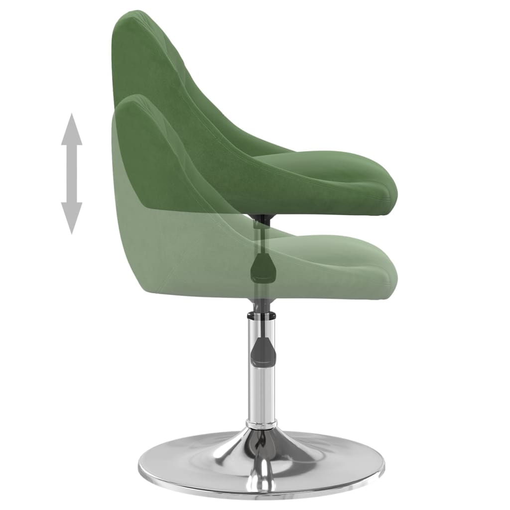 Scaune de bucatarie pivotante, 4 buc., catifea, verde inchis, model 12 — imaginea 3