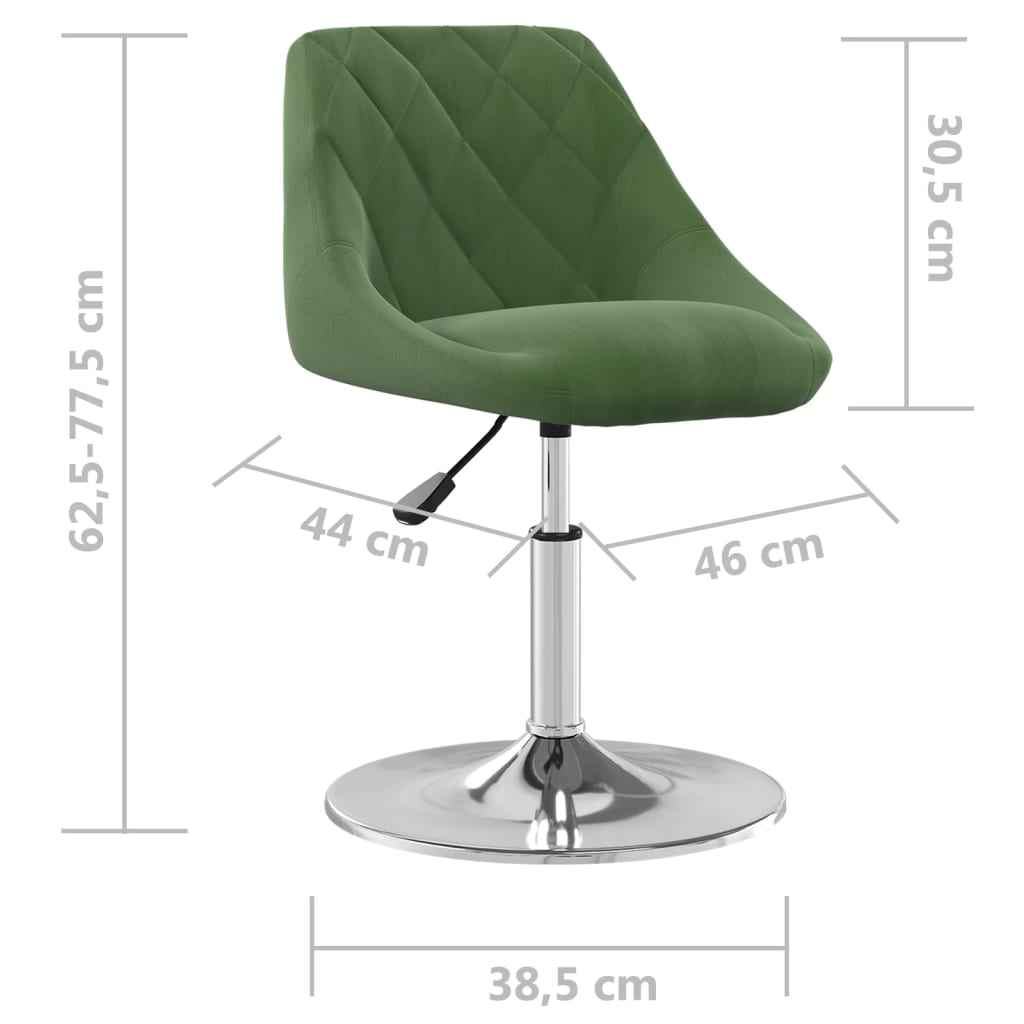 Scaune de bucatarie pivotante, 4 buc., catifea, verde inchis, model 12 — imaginea 5