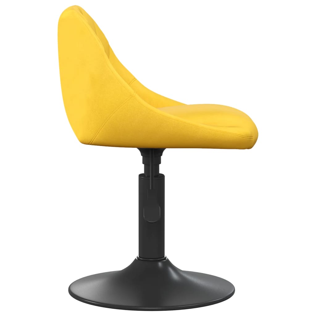 Scaune de bucatarie pivotante, 6 buc., catifea, galben mustar, model 36 — imaginea 8