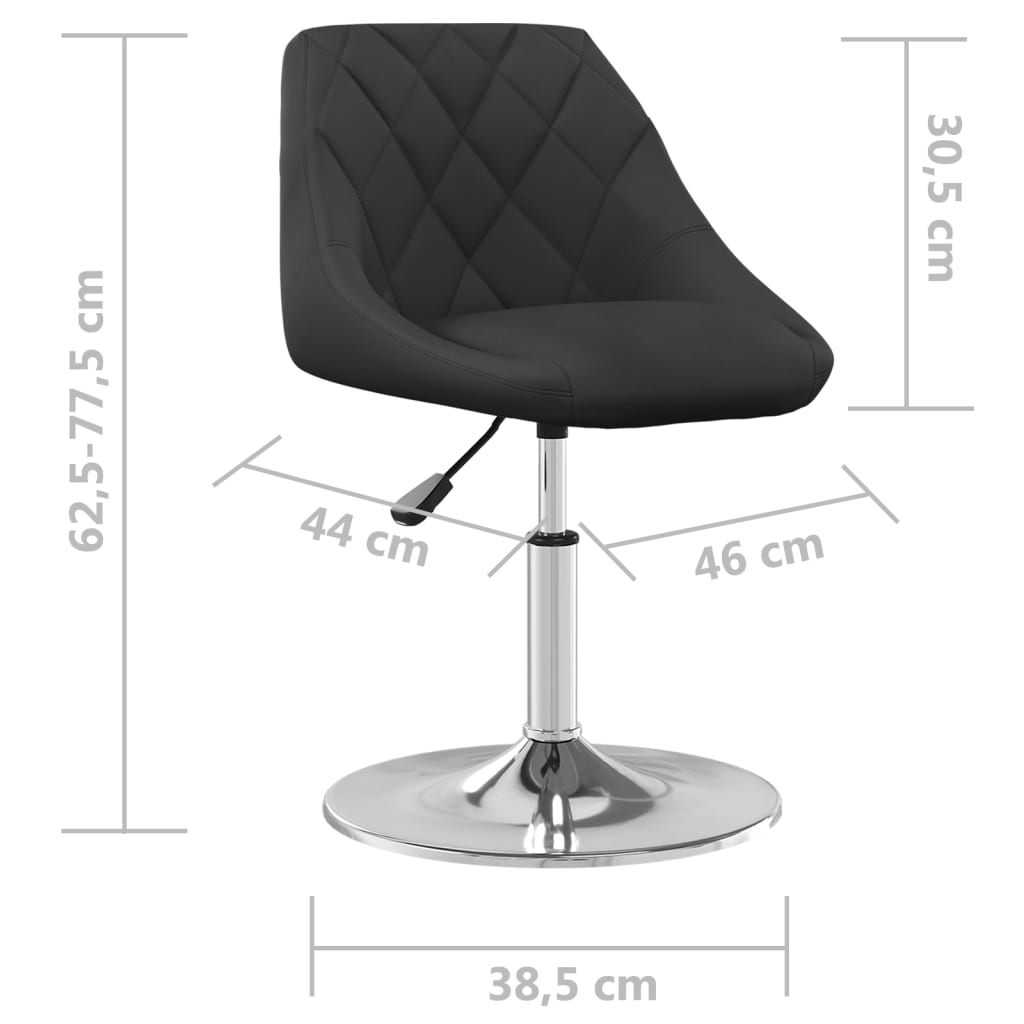 Scaune de bucatarie pivotante, 6 buc., catifea, negru, model 11 — imaginea 6