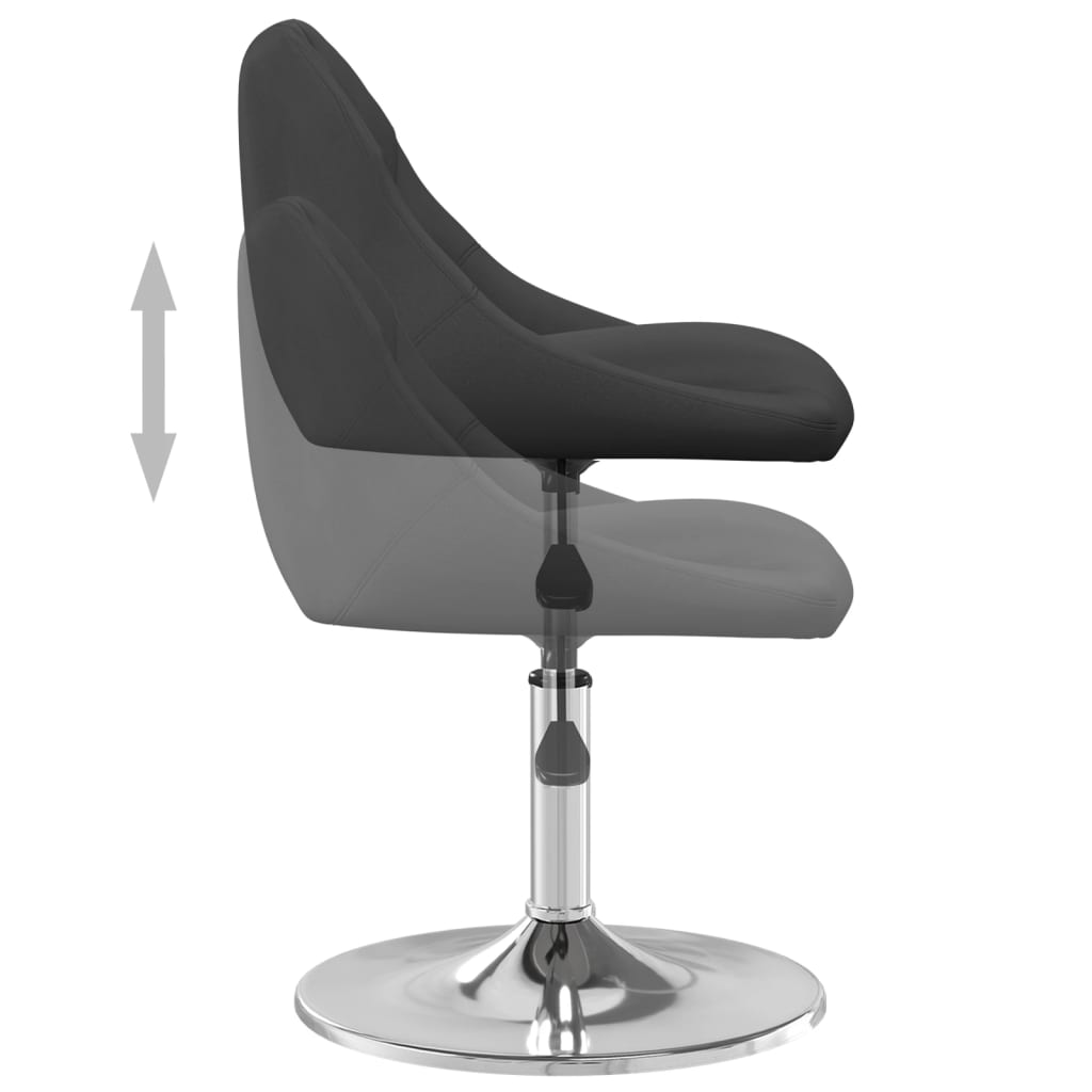 Scaune de bucatarie pivotante, 6 buc., catifea, negru, model 11 — imaginea 8