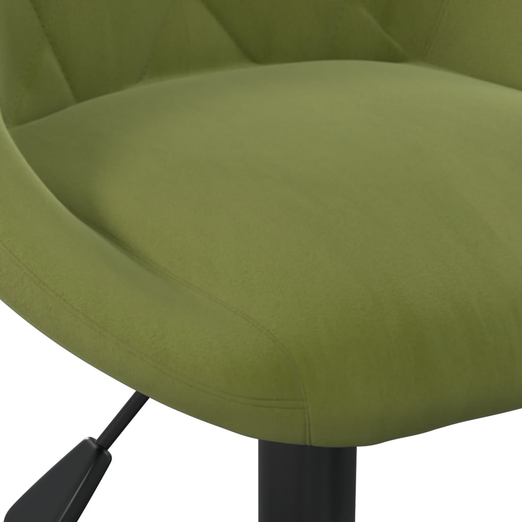 Scaune de bucatarie pivotante, 6 buc., catifea, verde deschis, model 19