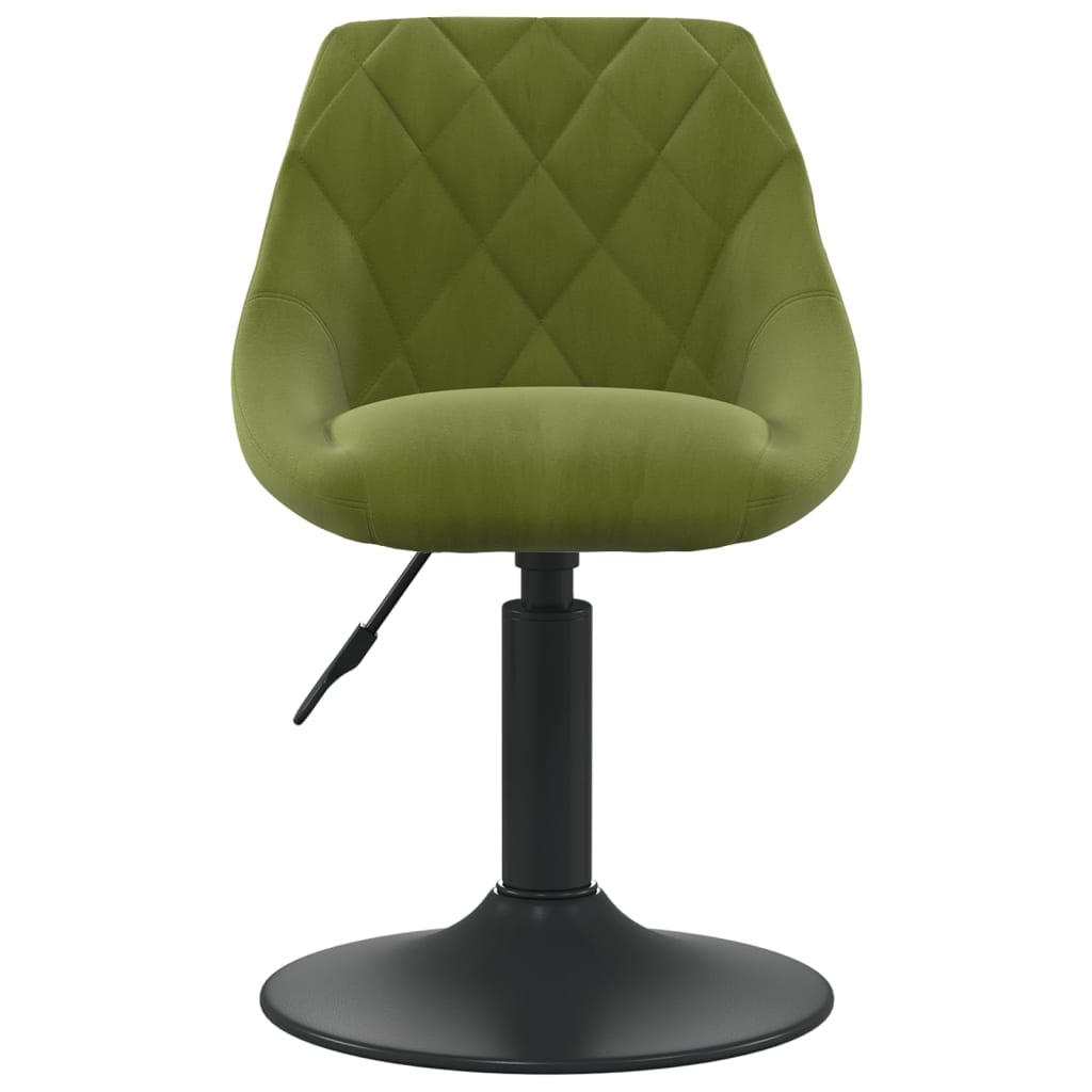 Scaune de bucatarie pivotante, 6 buc., catifea, verde deschis, model 19 — imaginea 3