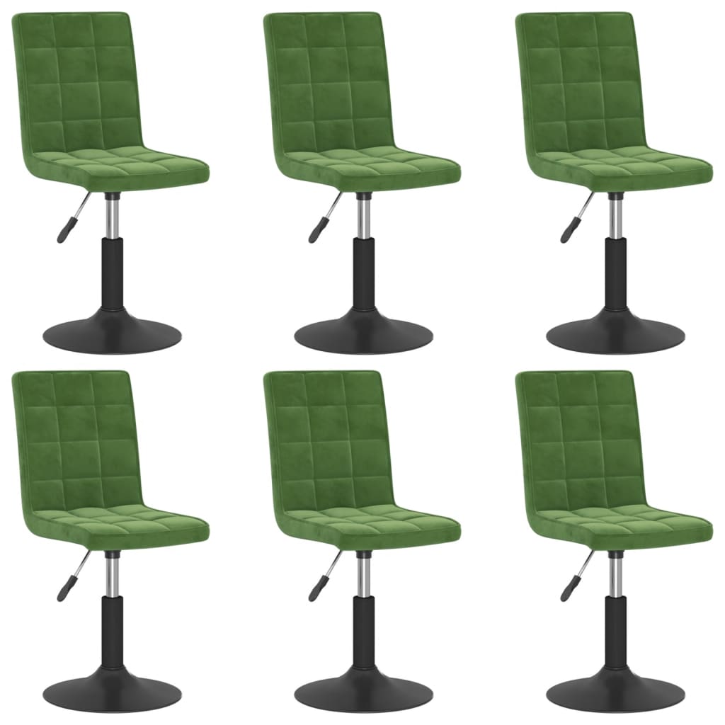 Scaune de bucatarie pivotante, 6 buc., catifea, verde inchis, model 34 — imaginea 5