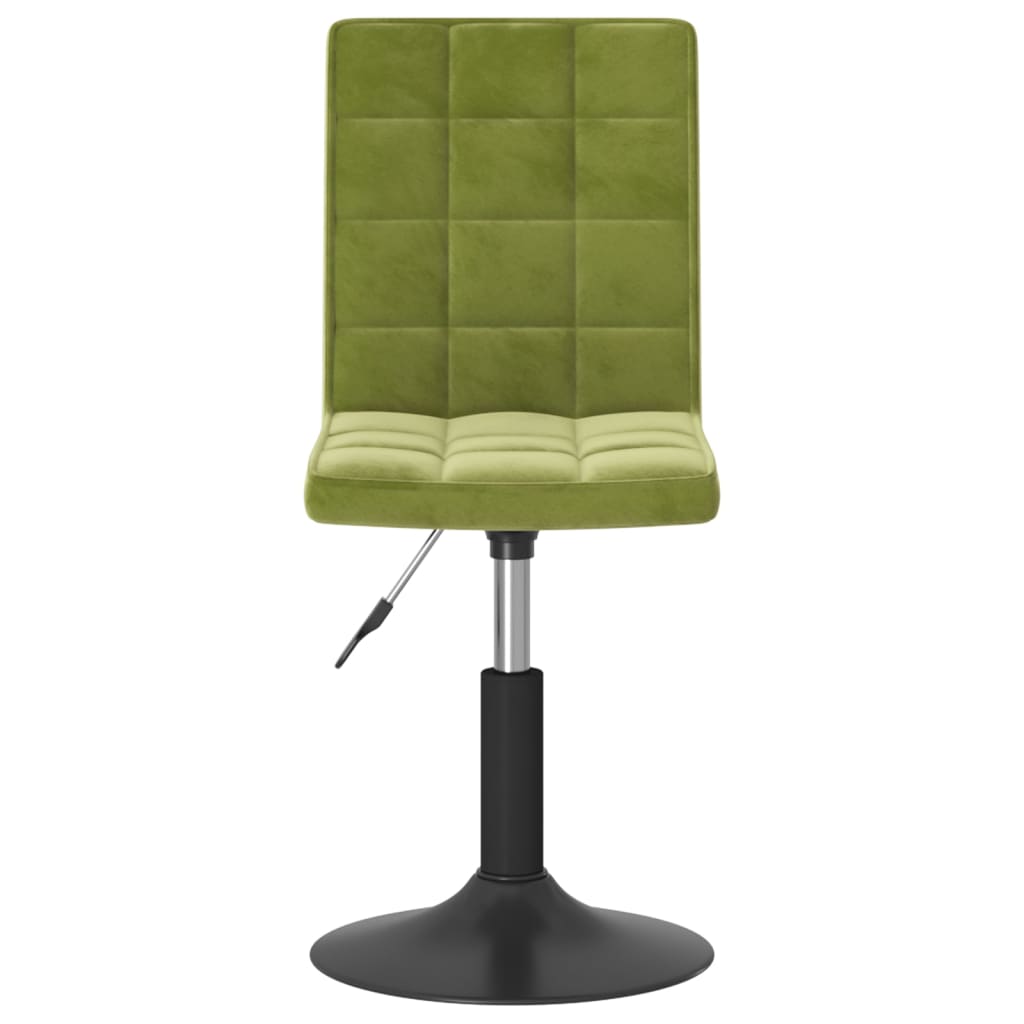Scaune de masa pivotante, 6 buc., catifea, verde deschis, model 7 — imaginea 2