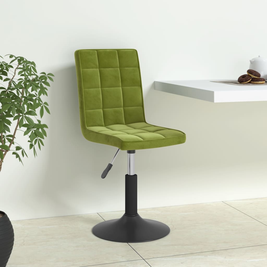 Scaune de masa pivotante, 6 buc., catifea, verde deschis, model 7 — imaginea 4