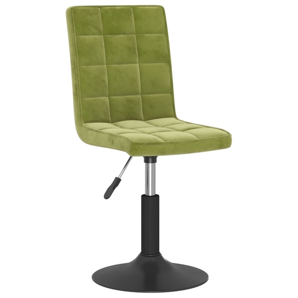 Scaune de masa pivotante, 6 buc., catifea, verde deschis, model 7 — imaginea 6