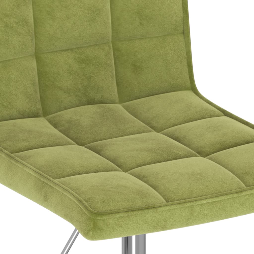 Scaune de masa pivotante, 6 buc., catifea, verde deschis, model 7 — imaginea 7