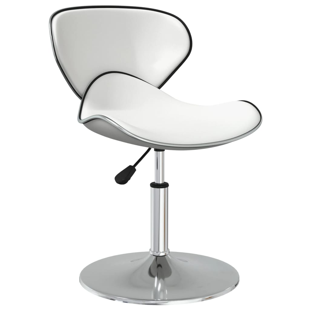 Scaune de bucatarie, 4 buc., piele ecologica, alb, model 12 — imaginea 5