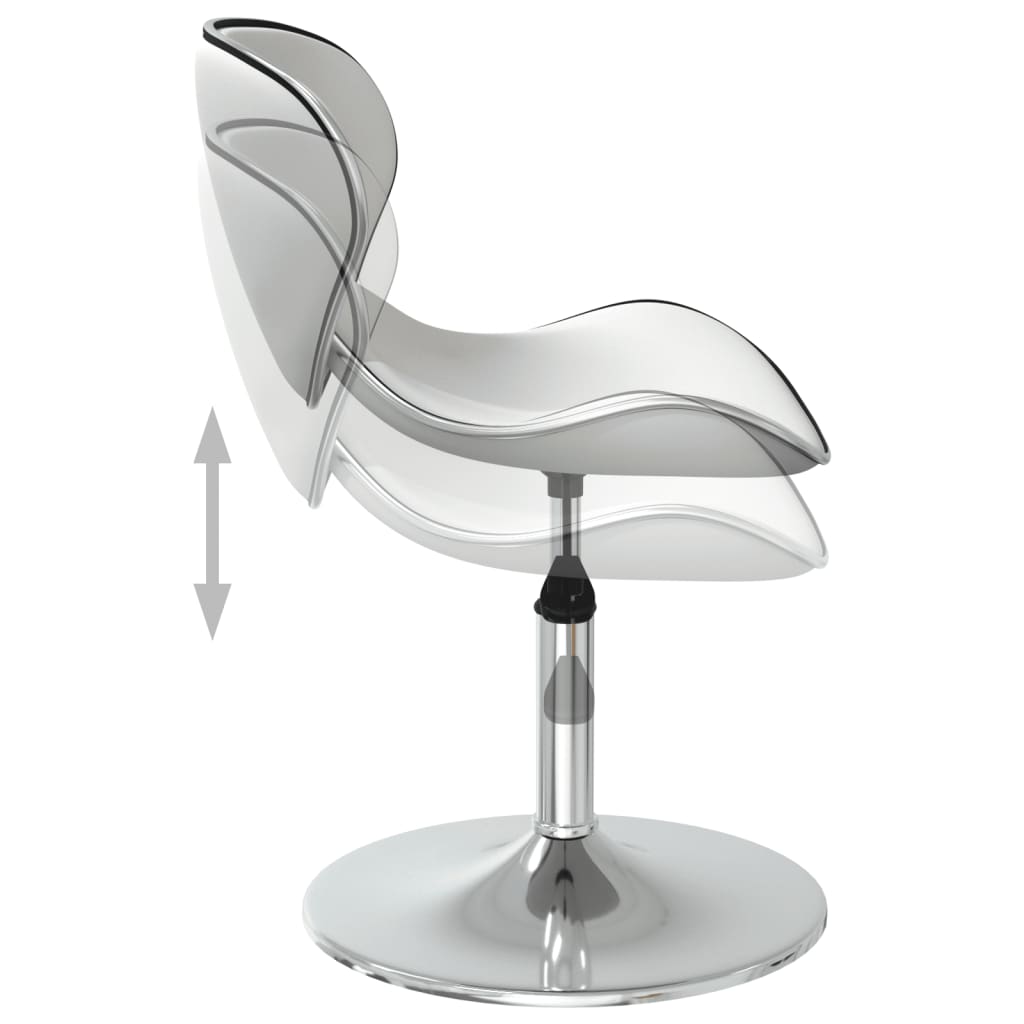 Scaune de bucatarie, 4 buc., piele ecologica, alb, model 12 — imaginea 8