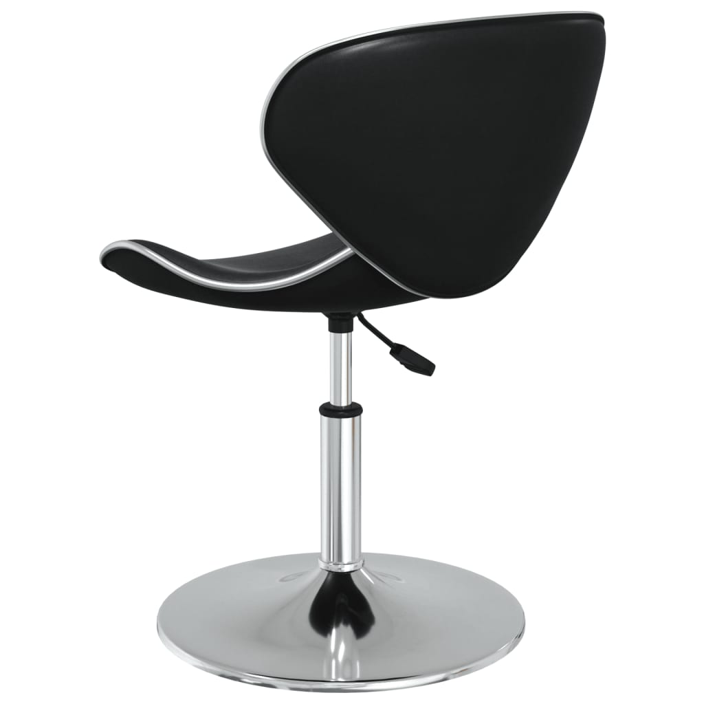 Scaune de bucatarie, 4 buc., piele ecologica, negru, model 5 — imaginea 3