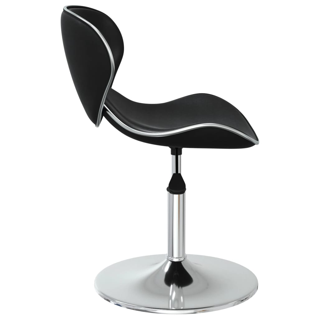 Scaune de bucatarie, 4 buc., piele ecologica, negru, model 5 — imaginea 7