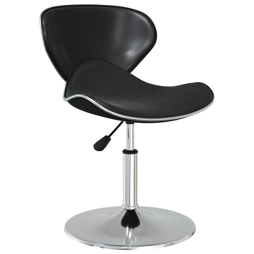 Scaune de bucatarie, 4 buc., piele ecologica, negru, model 5 — imaginea 9