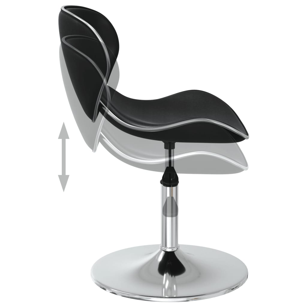 Scaune de bucatarie, 6 buc., piele ecologica, negru, model 10 — imaginea 3