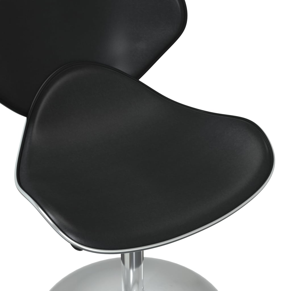 Scaune de bucatarie, 6 buc., piele ecologica, negru, model 10 — imaginea 4