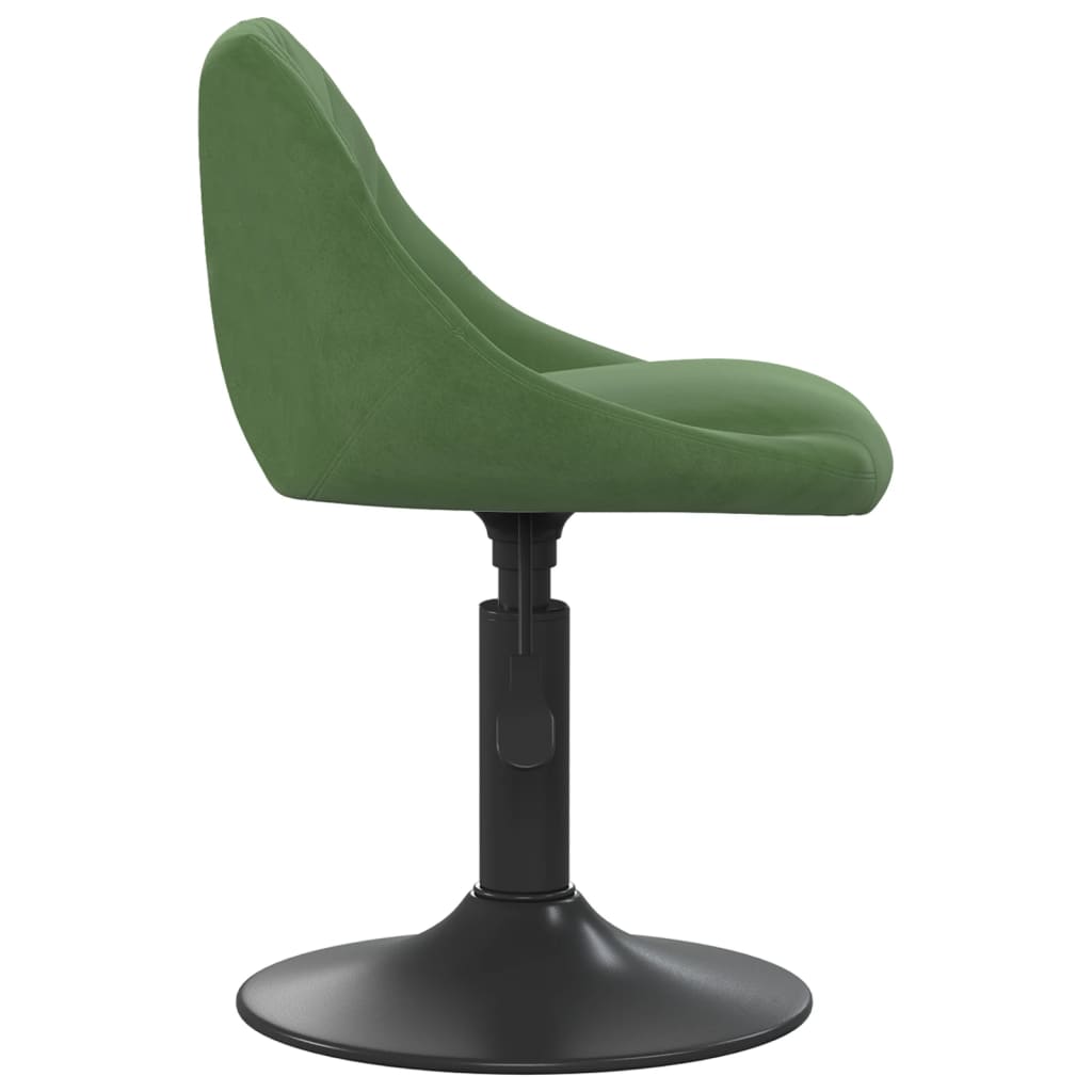 Scaune de masa pivotante, 6 buc., catifea, verde inchis, model 5 — imaginea 3