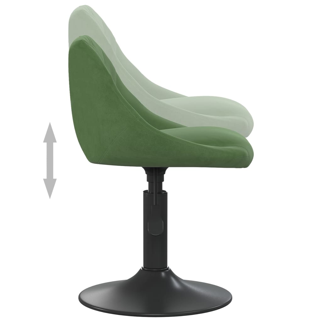 Scaune de masa pivotante, 4 buc., catifea, verde inchis, model 10 — imaginea 2