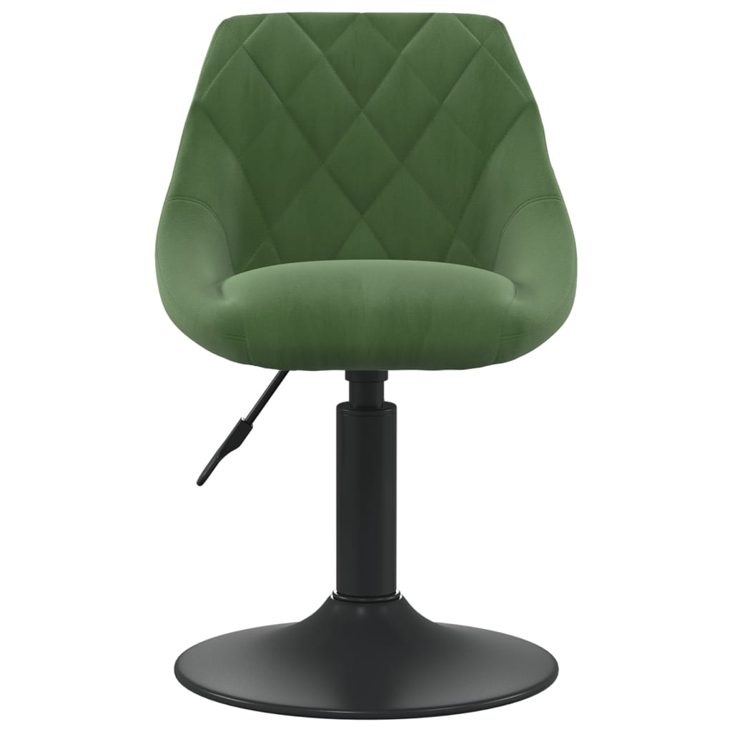 Scaune de masa pivotante, 4 buc., catifea, verde inchis, model 10 — imaginea 4