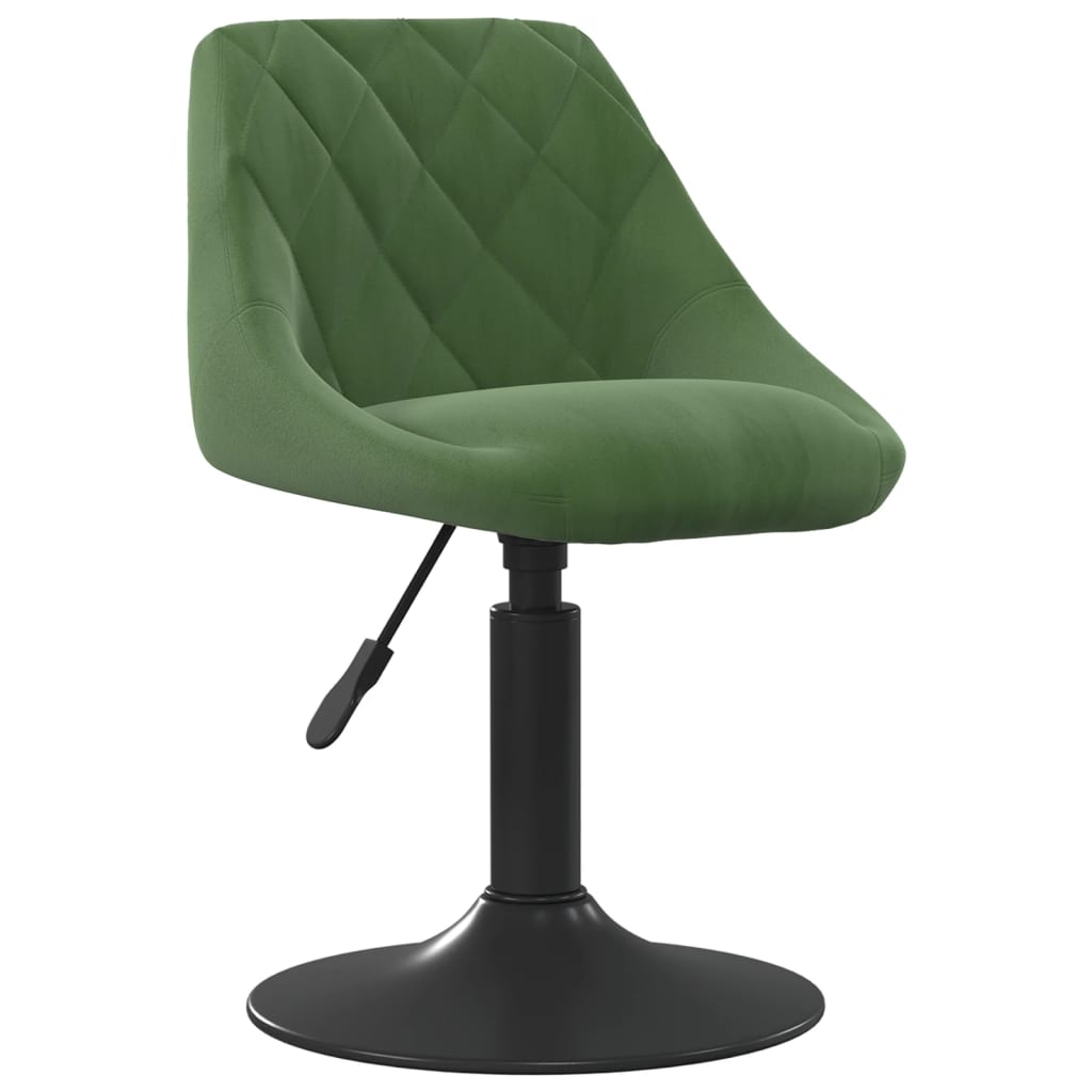 Scaune de masa pivotante, 4 buc., catifea, verde inchis, model 10 — imaginea 5
