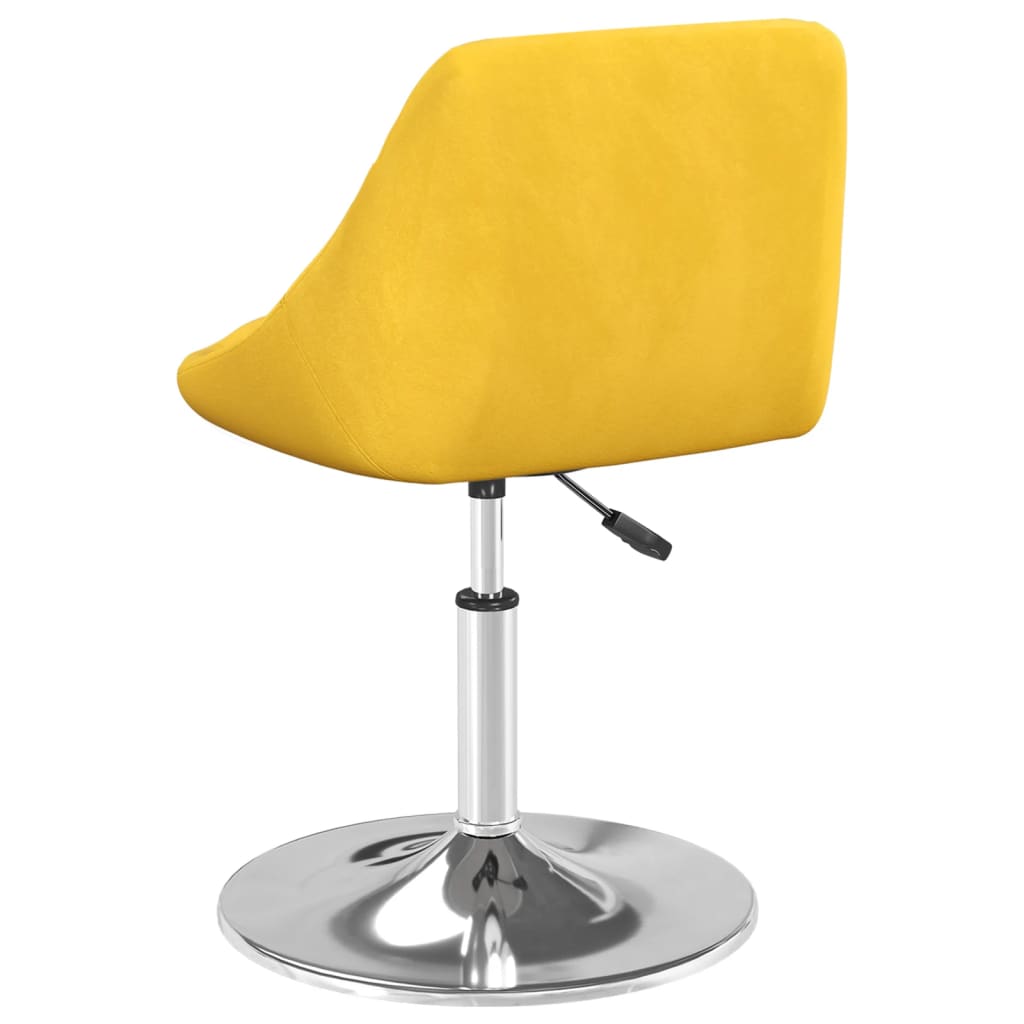 Scaune de masa pivotante, 6 buc., catifea, galben mustar, model 6 — imaginea 5