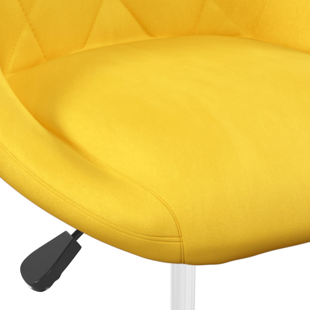 Scaune de masa pivotante, 6 buc., catifea, galben mustar, model 6 — imaginea 8