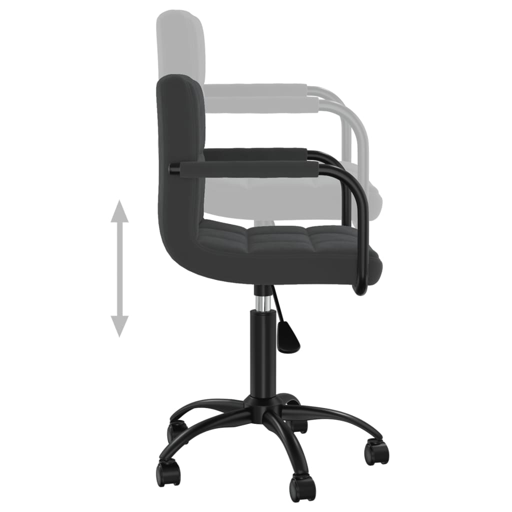 Scaune de masa pivotante, 4 buc., catifea, negru, model 4 — imaginea 3