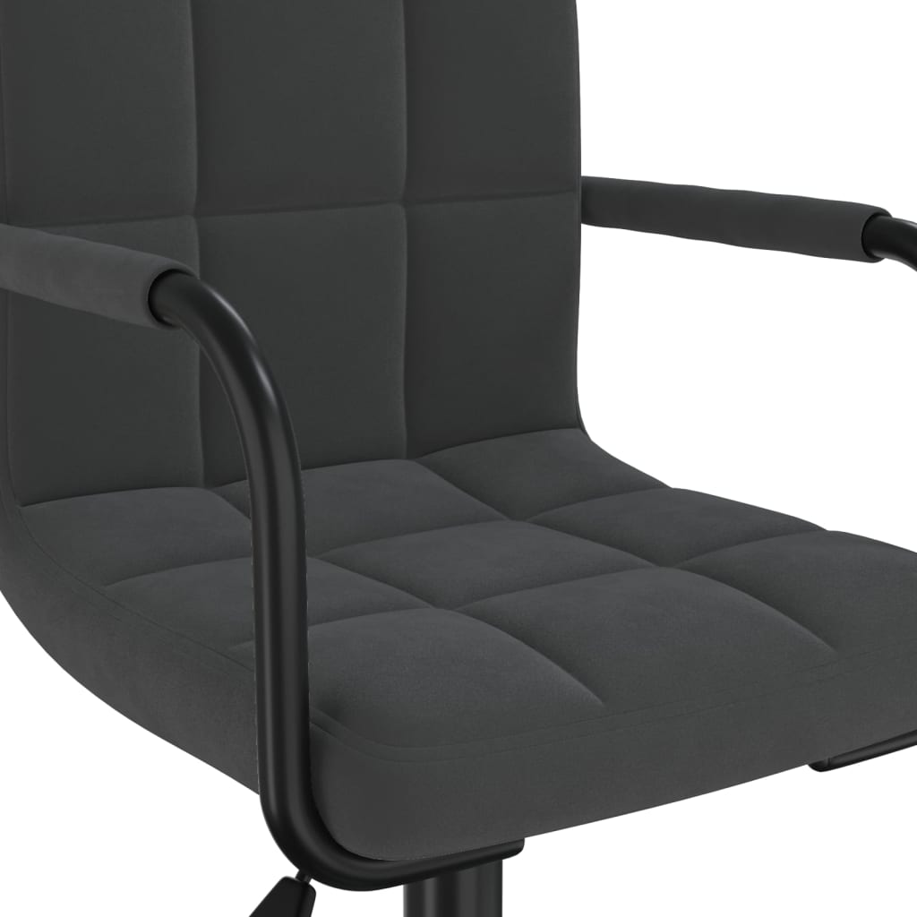 Scaune de masa pivotante, 4 buc., catifea, negru, model 4 — imaginea 5