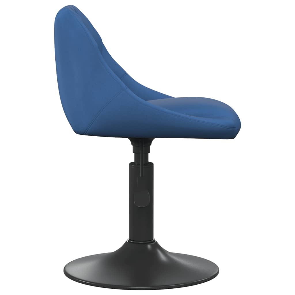 Scaune de masa pivotante, 6 buc., catifea, albastru, model 5 — imaginea 4