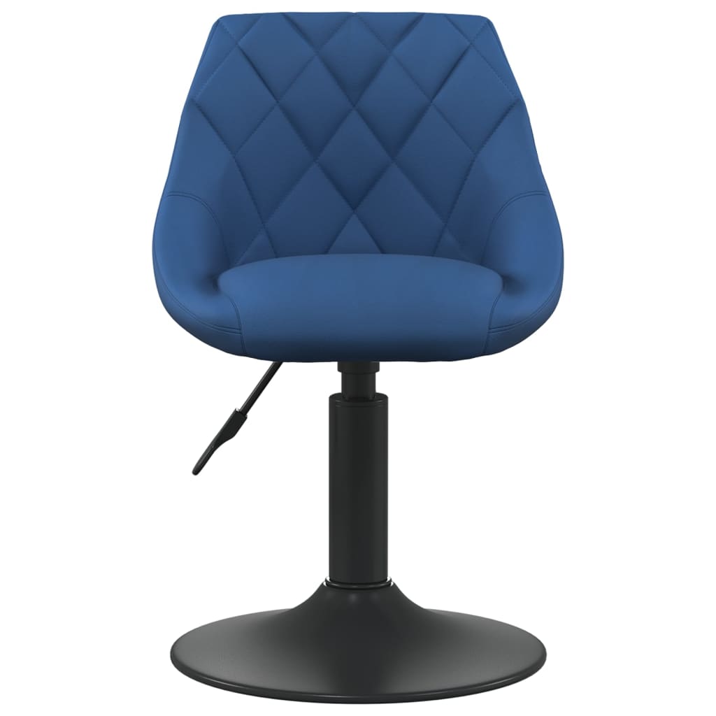 Scaune de masa pivotante, 6 buc., catifea, albastru, model 5 — imaginea 8