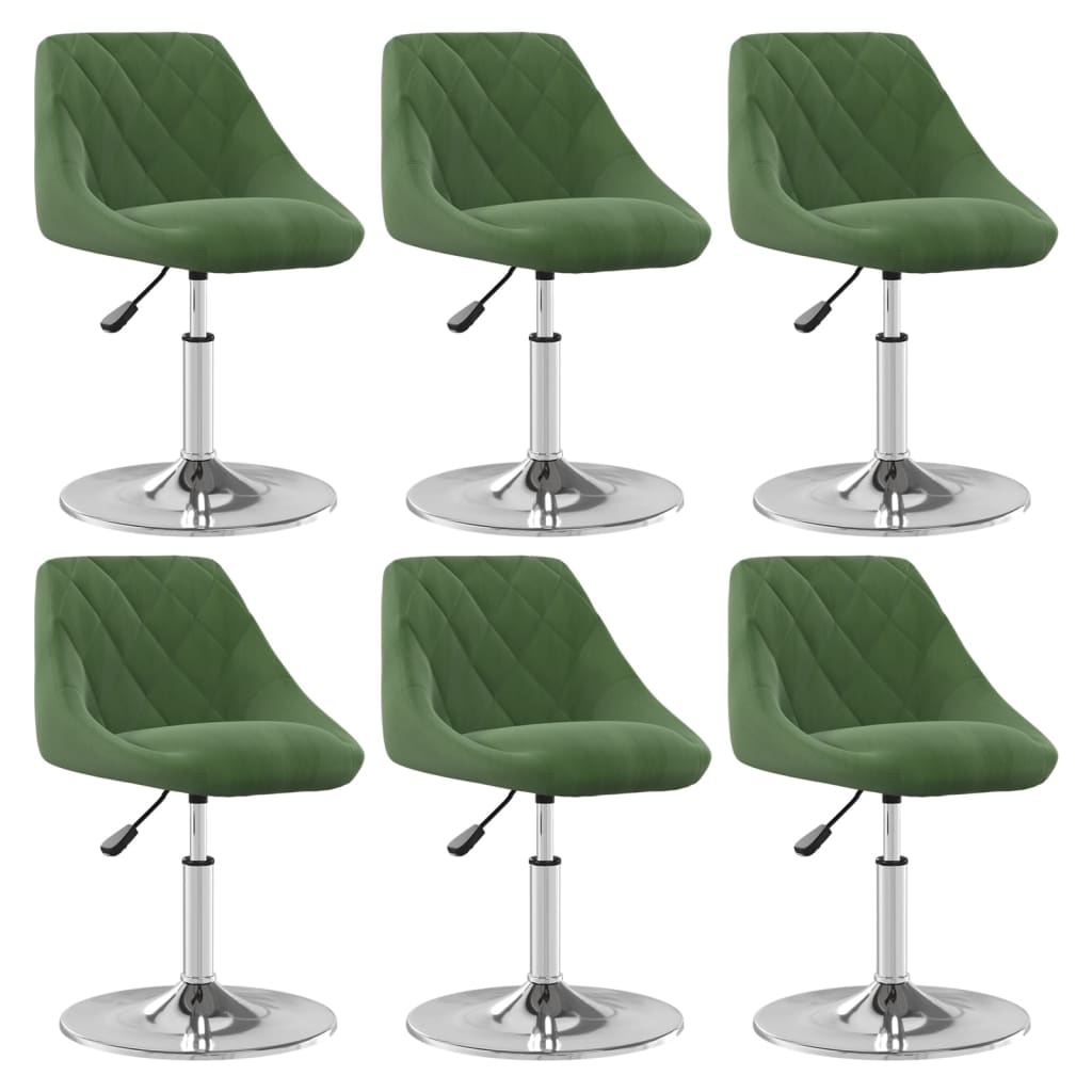 Scaune de masa pivotante, 6 buc., catifea, verde inchis, model 13