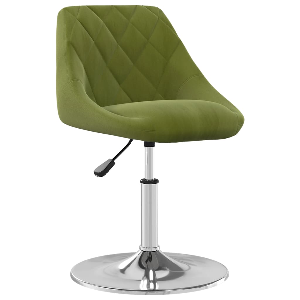 Scaune de masa pivotante, 6 buc., catifea, verde deschis, model 13 — imaginea 2