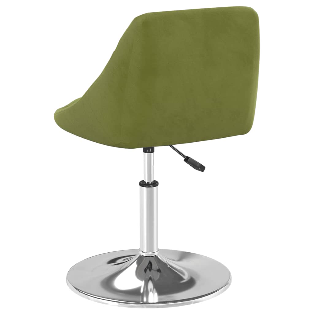 Scaune de masa pivotante, 6 buc., catifea, verde deschis, model 13 — imaginea 3