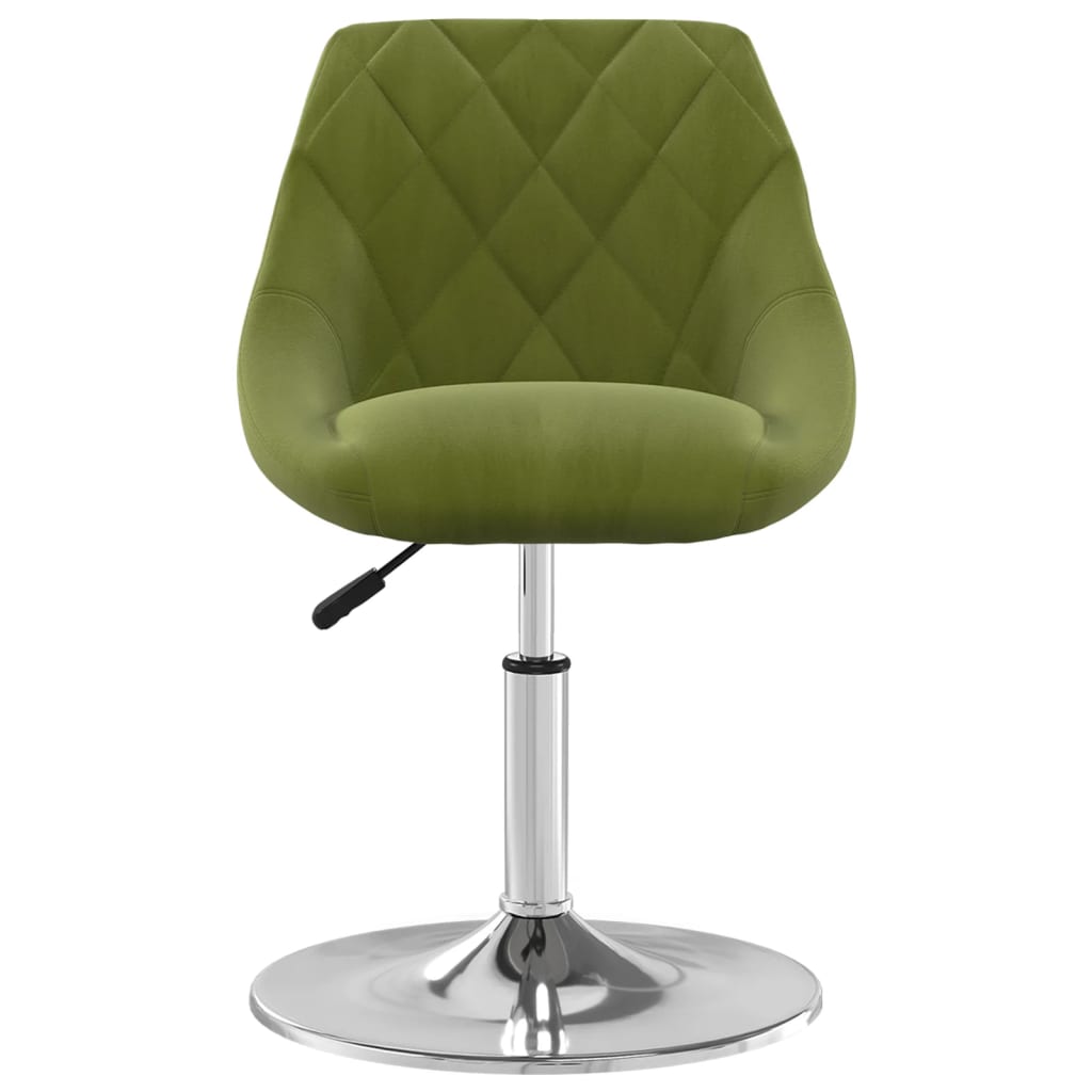 Scaune de masa pivotante, 6 buc., catifea, verde deschis, model 13 — imaginea 4