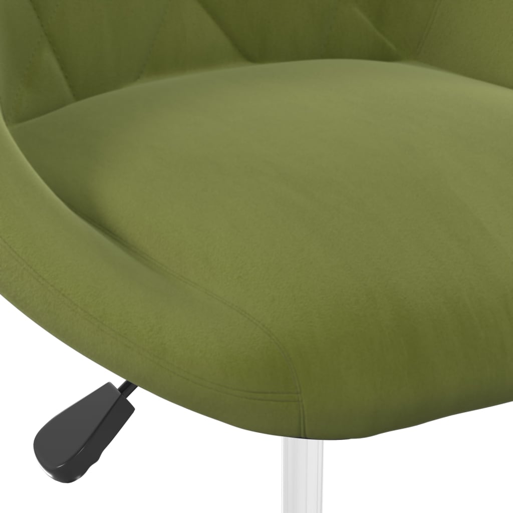 Scaune de masa pivotante, 6 buc., catifea, verde deschis, model 13 — imaginea 8